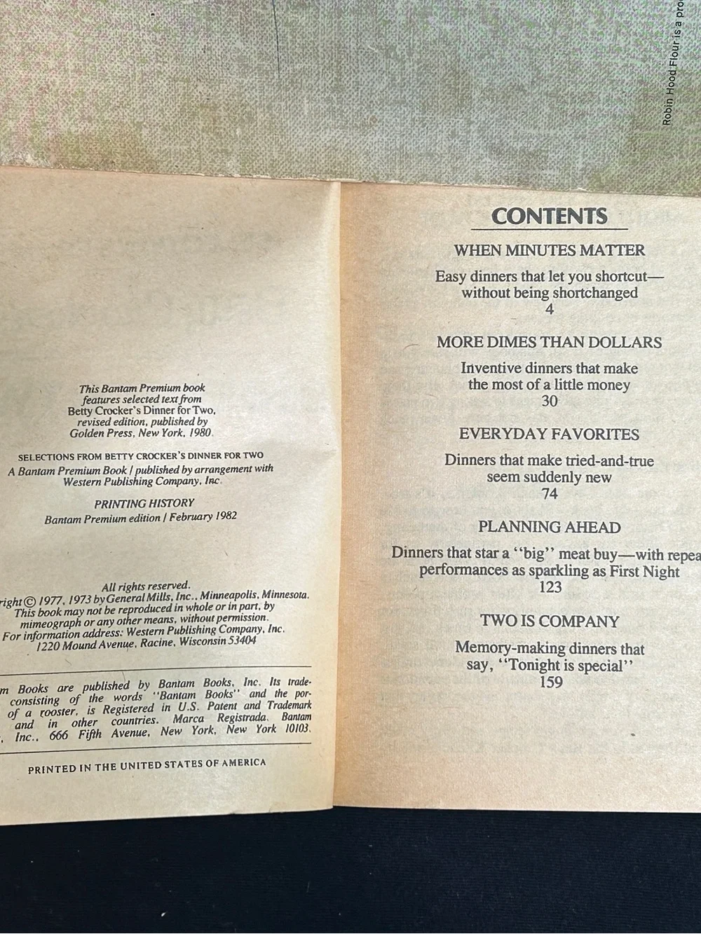 Lot of 3 Vintage Recipe Books Betty Crocker  Robin Hood Presto